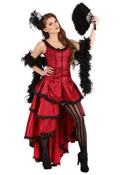 Can Can Costume Adult Parisian Showgirl Dancer Saloon Girl Halloween Fancy Dress