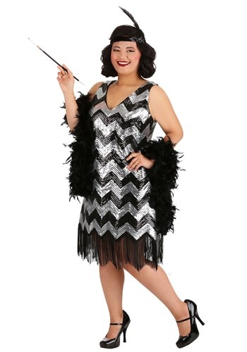 Plus Size Flapper Costumes Adult 1920 s Flapper Dress Costume