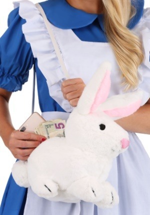 white bunny purse