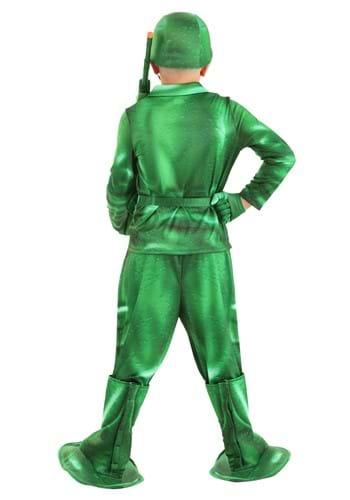 Plastic Green Army Man Costume for Kids