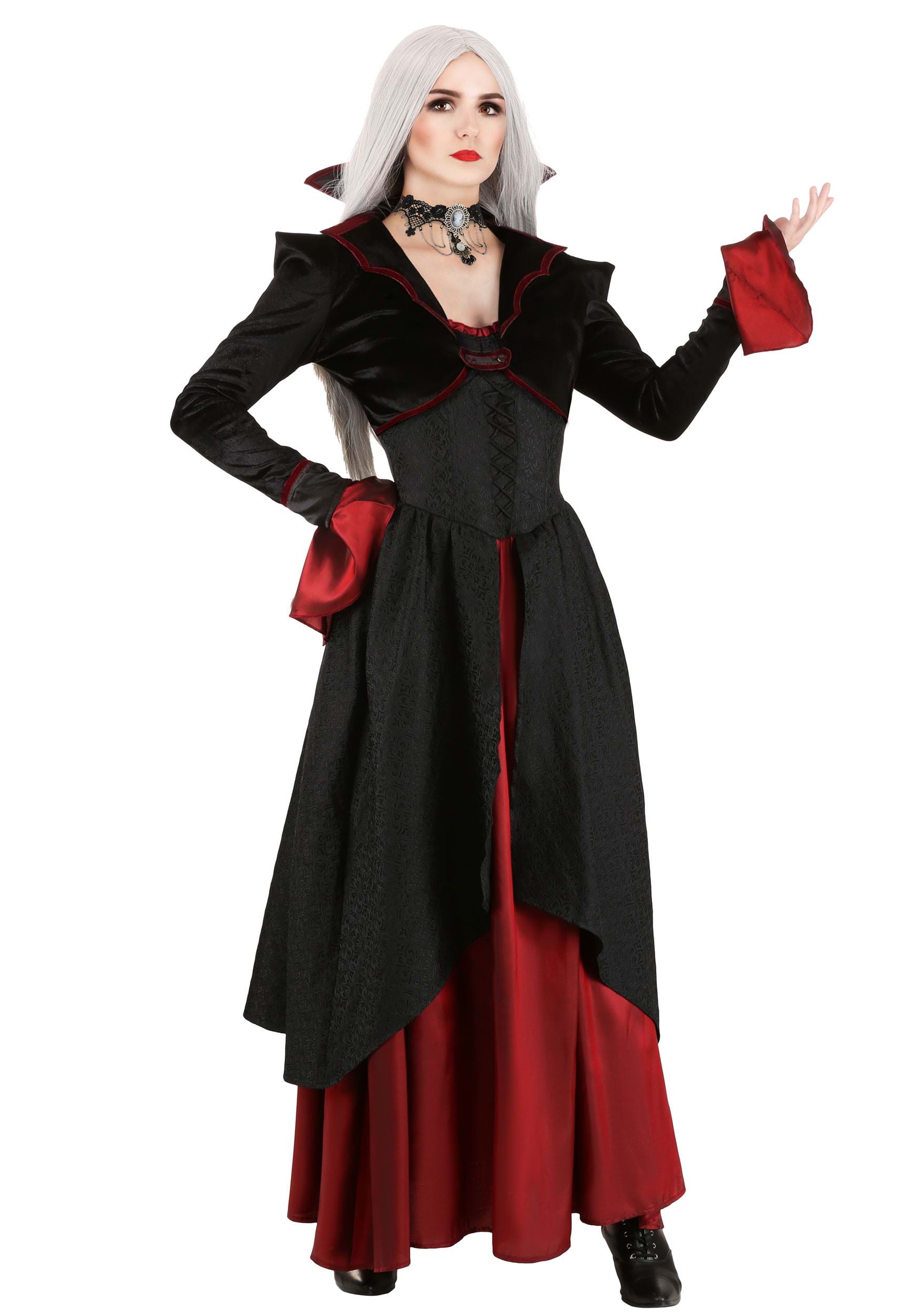 Women's Ravishing Vampiress Costume Evening Dress (Regular Size)