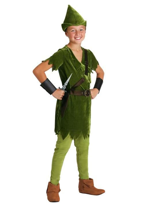 Kid's Peter Pan Costume with Hat, Shirt, Tights, Belt/Harness and Wrist ...