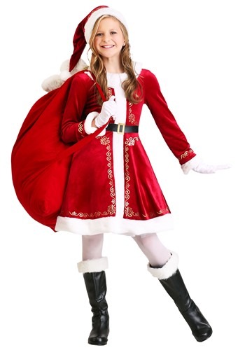 Santa Girl's Dress Costume