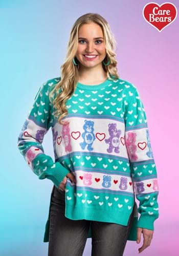 Women Hi-Lo Care Bears Ugly Christmas Sweater Upd 2