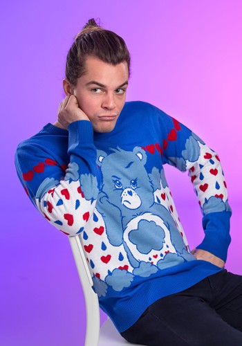 Adult Grumpy Bear Care Bears Ugly Christmas Sweater | Grump Bear Apparel