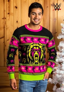 Adult's WWE Ultimate Warrior Ugly Christmas Sweater