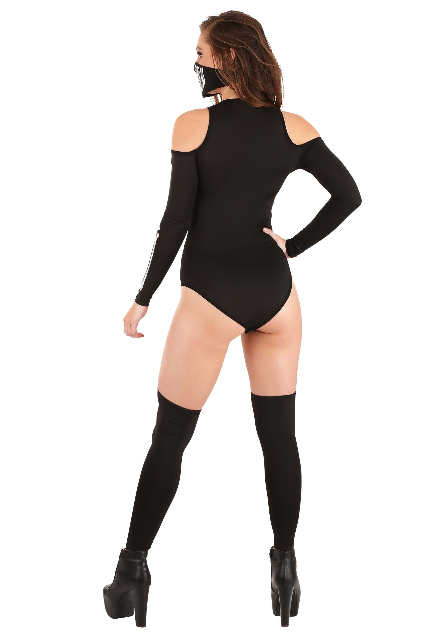 Way to Celebrate Black Bodysuit Adult Female Women's Regular L/XL Halloween  Accessory