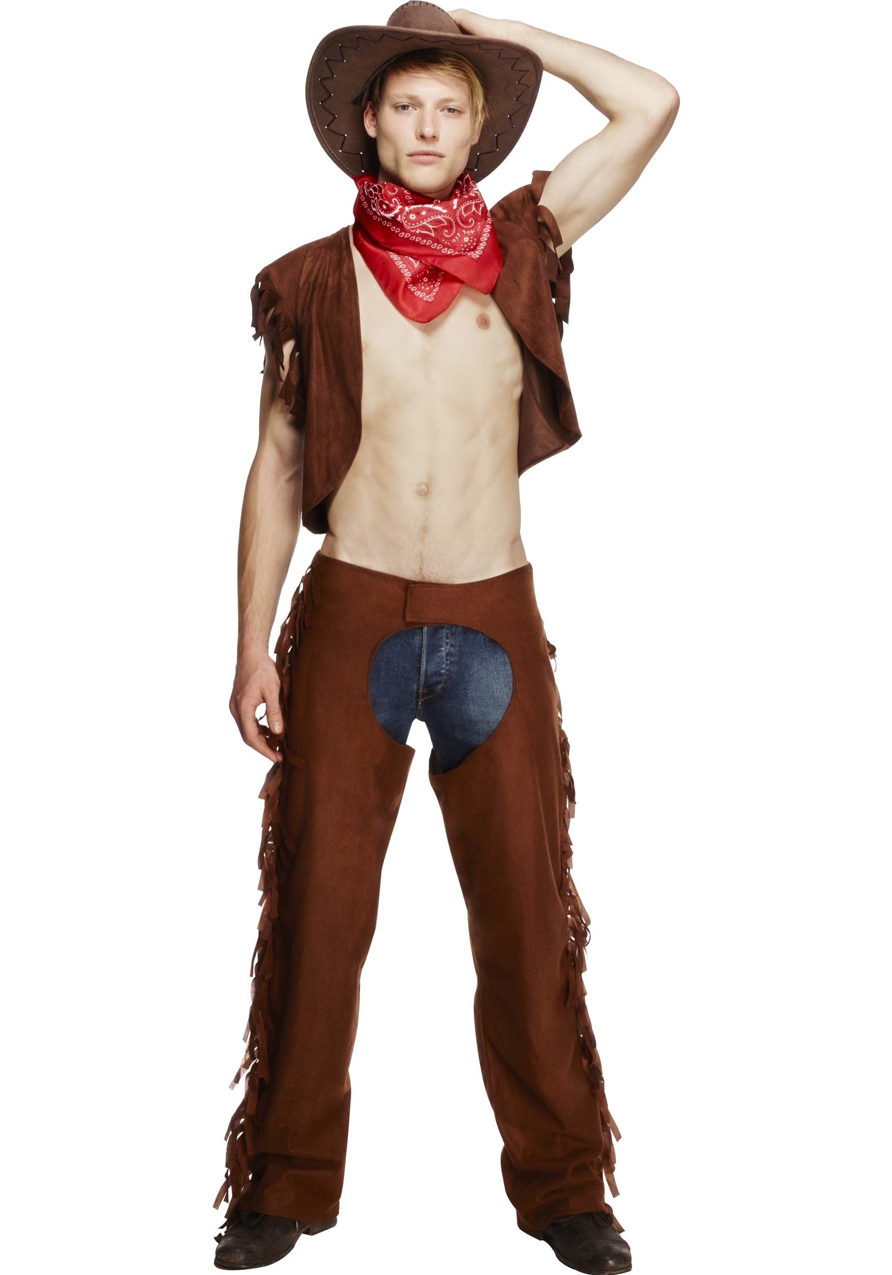 Men's Sexy Cowboy Costume w/ Chaps
