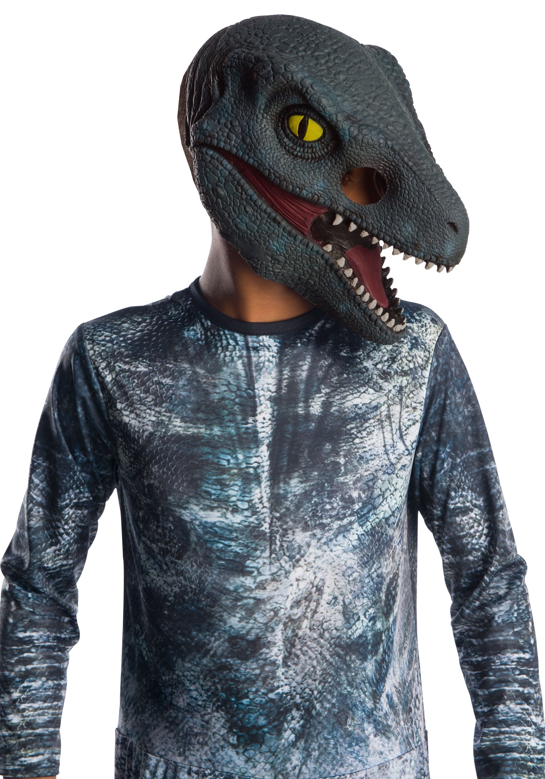 Kid's Velociraptor Jurassic World II Blue Vacuform Mask 