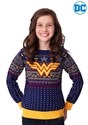 Kid's Wonder Woman Navy Ugly Christmas Sweater Alt 2