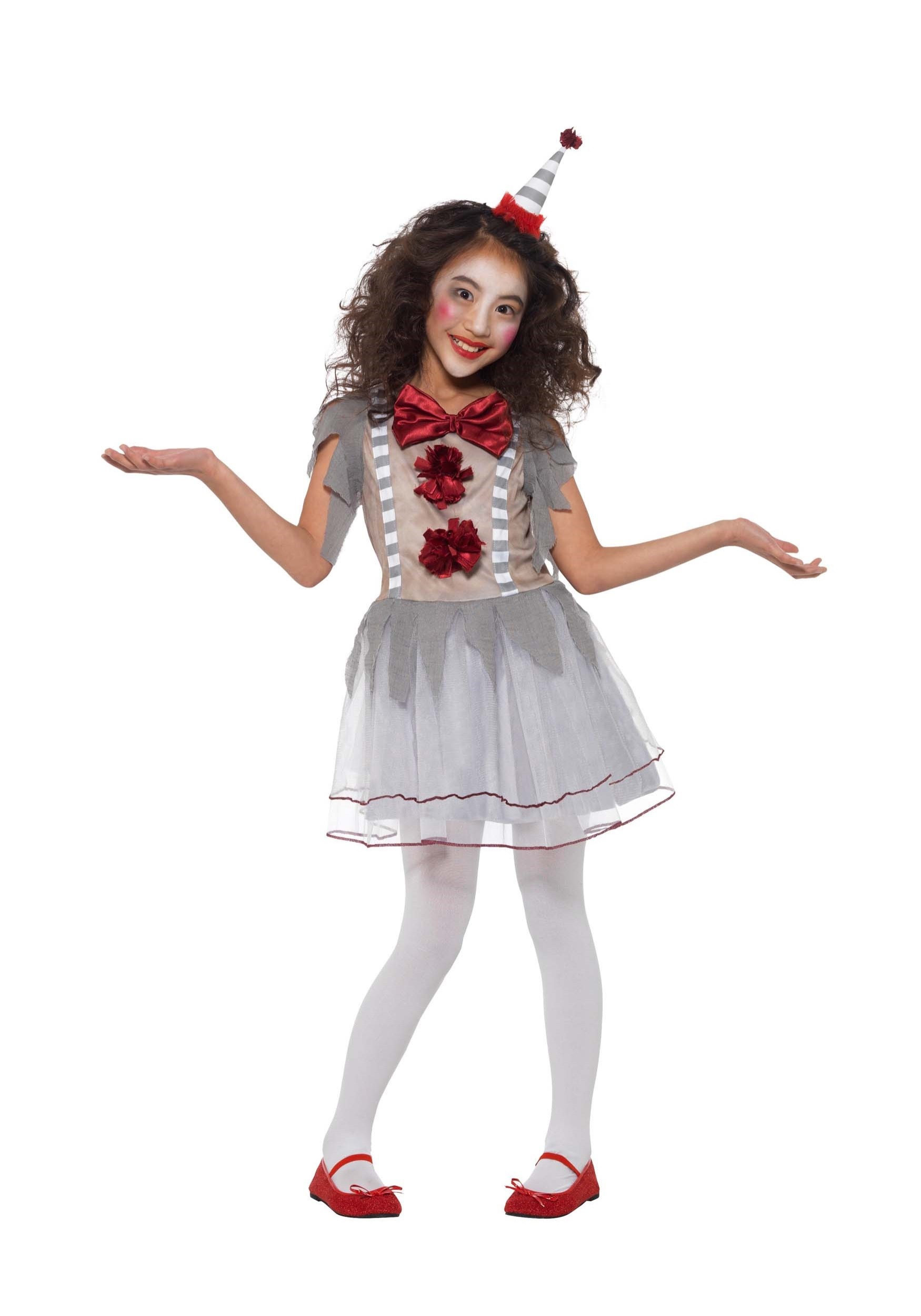 Vintage Clown Costume For Girls