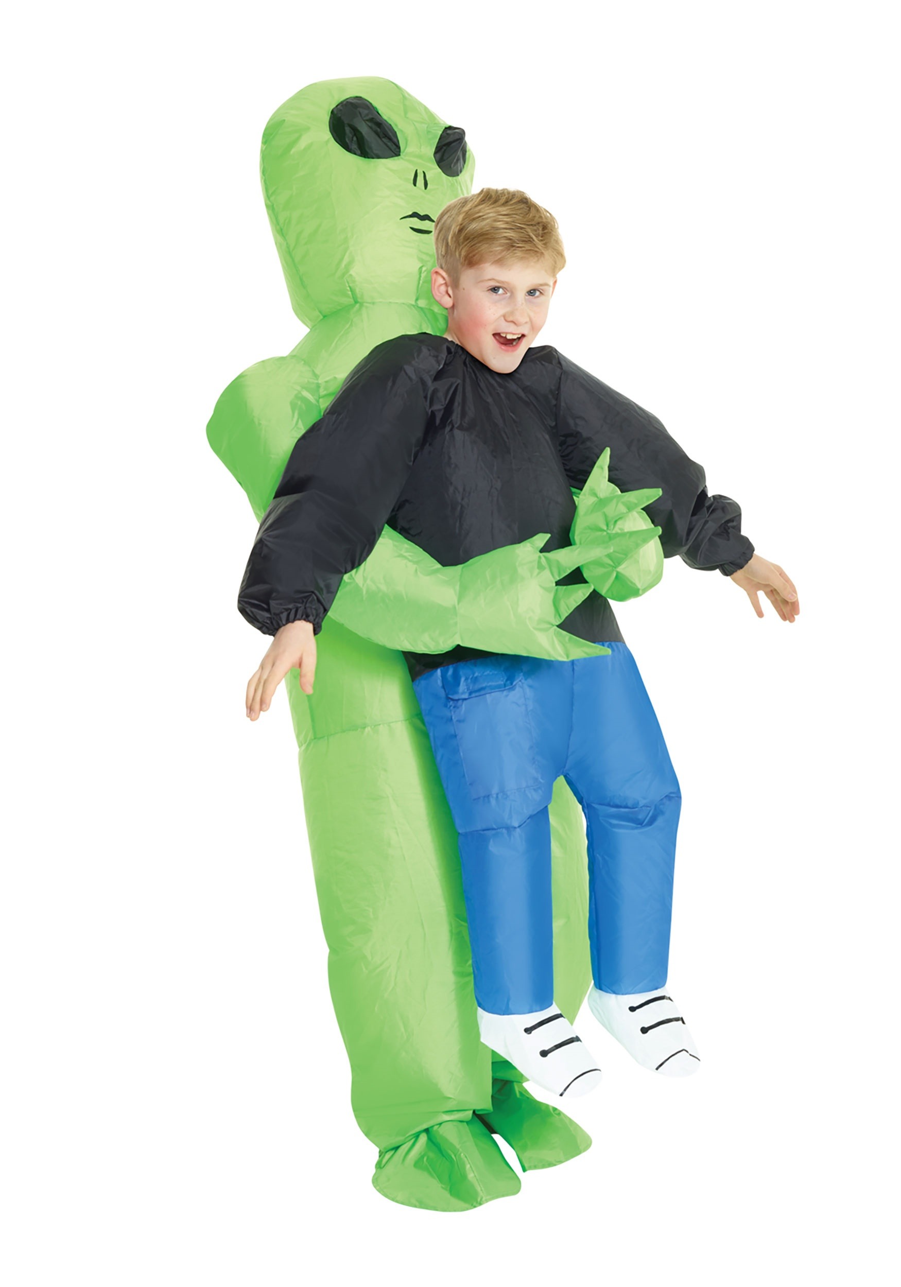 Photos - Fancy Dress Alien Morphsuits Inflatable  Pick Me Up Child Costume Black/Green/B 