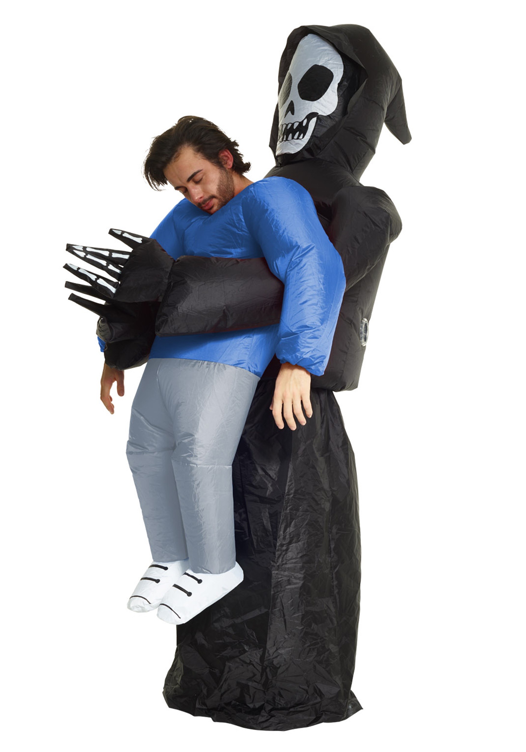 Inflatable Grim Reaper Pick Me Up Costume For An Adult