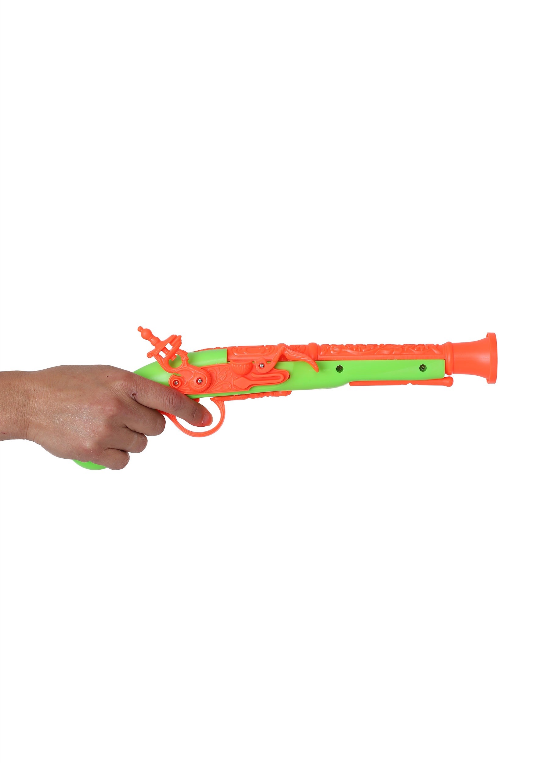 Pistola pirata naranja/verde Flintlock Multicolor Colombia