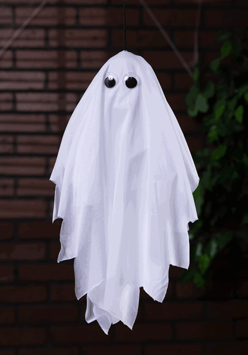 Shaking White Ghost Decoration