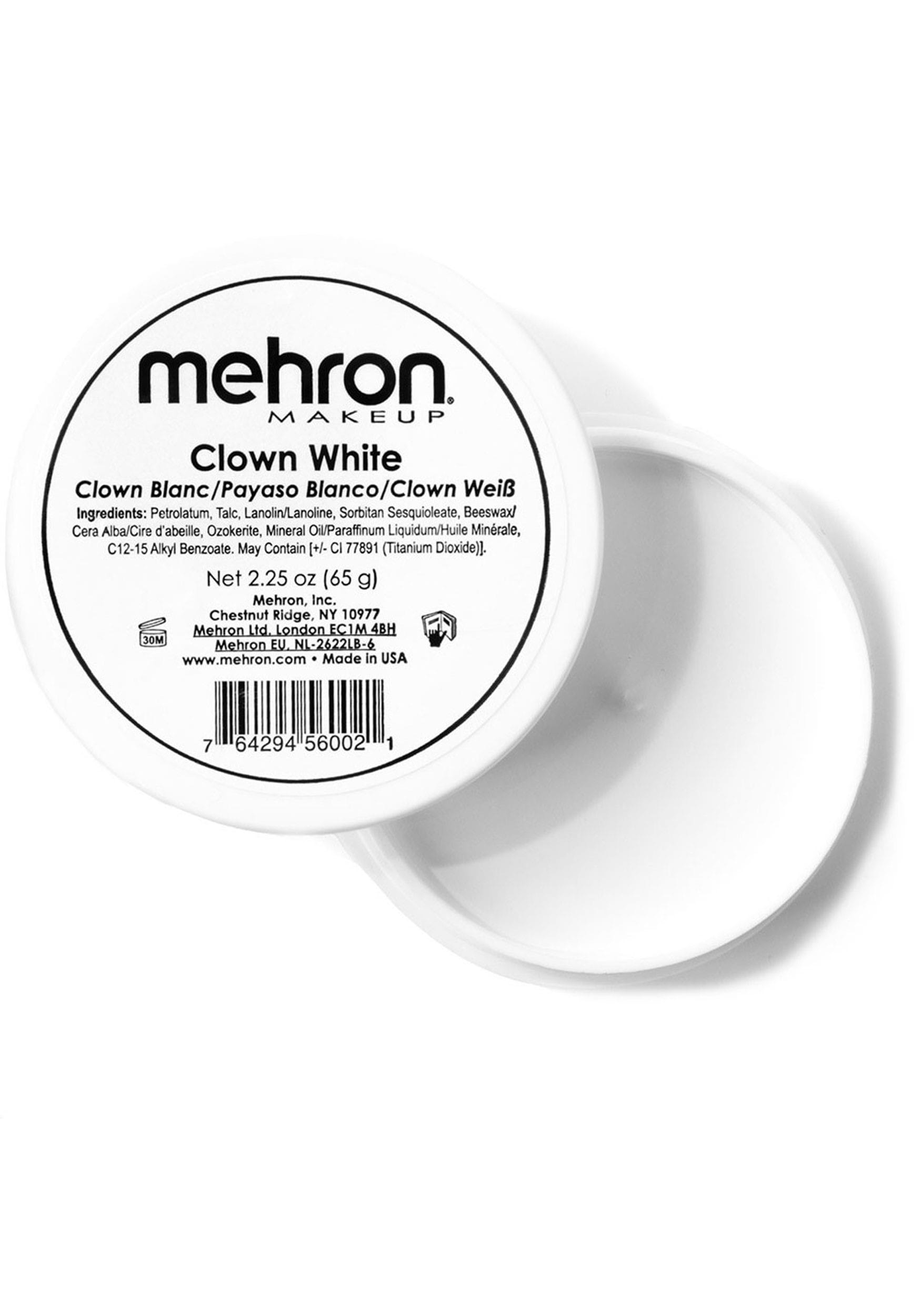 Mehron 2.25 Oz Clown White Premium Quality Makeup