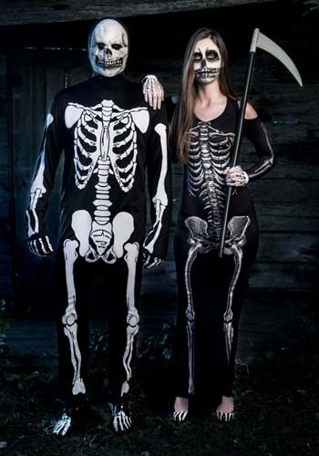 Adult Skeleton Jumpsuit Costume