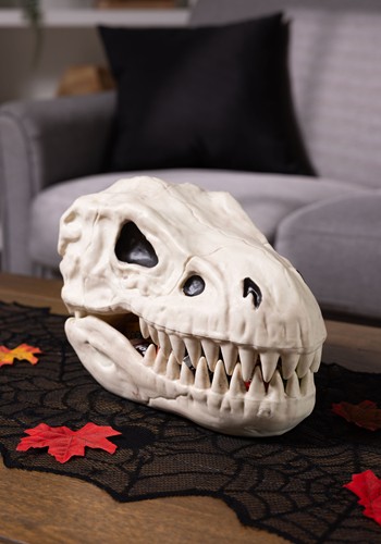 7.5-Inch T-Rex Skeleton Skull Candy Bowl Decoration | Candy Bowls