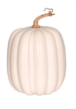 10" White Tall Pumpkin