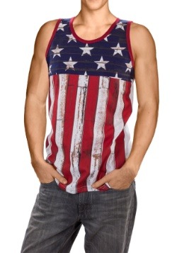 Mens Distressed USA Flag Tank Tee1