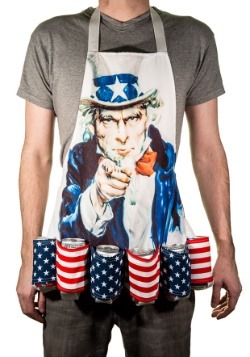 Uncle Sam Fourth of July Beer Belt Apron