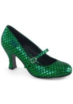 Women's Green Mermaid Heels1