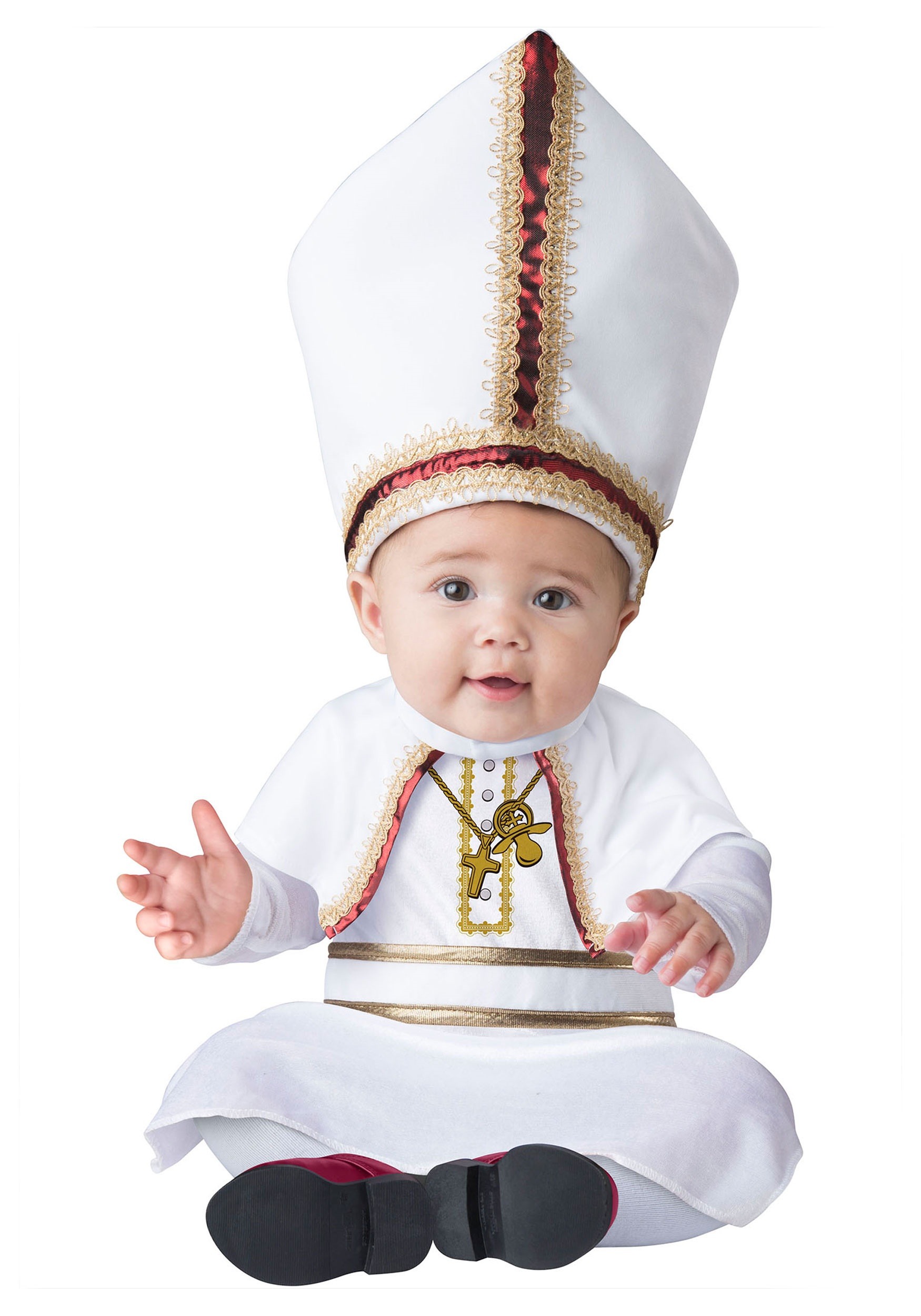 Disfraz de bebé del papa del tamaño de una pinta Multicolor