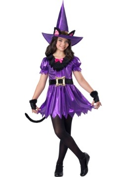 Girls Kitty Kat Witch Costume
