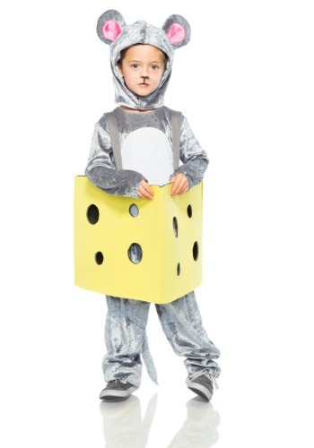 Toddler Mouse in Cheese Costume