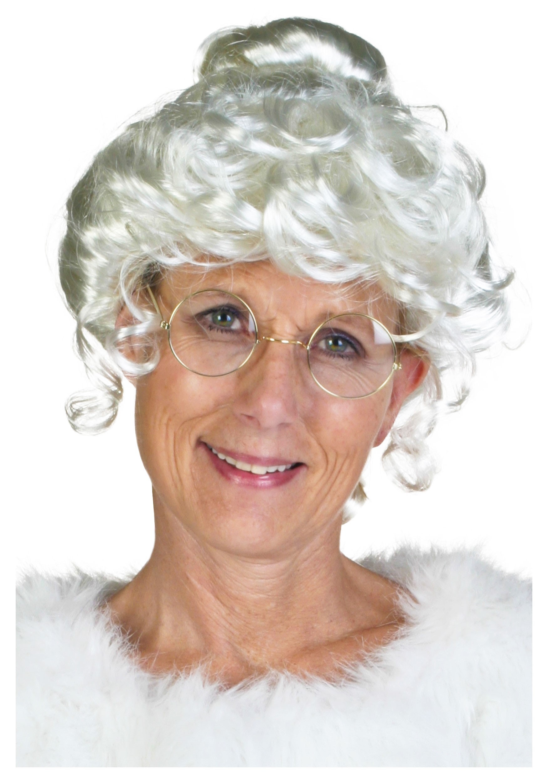 Mrs. Claus Wigs with Face Framing Curls.