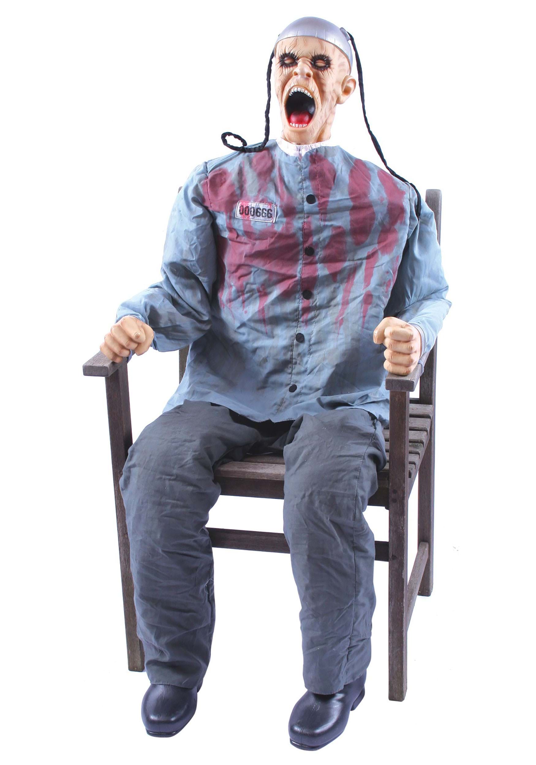 Photos - Other Decoration Fun World 5ft Death Row Animated Prop | Scary Halloween Decoration Gray