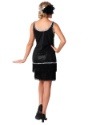 Sequin & Fringe Black Flapper Dress3