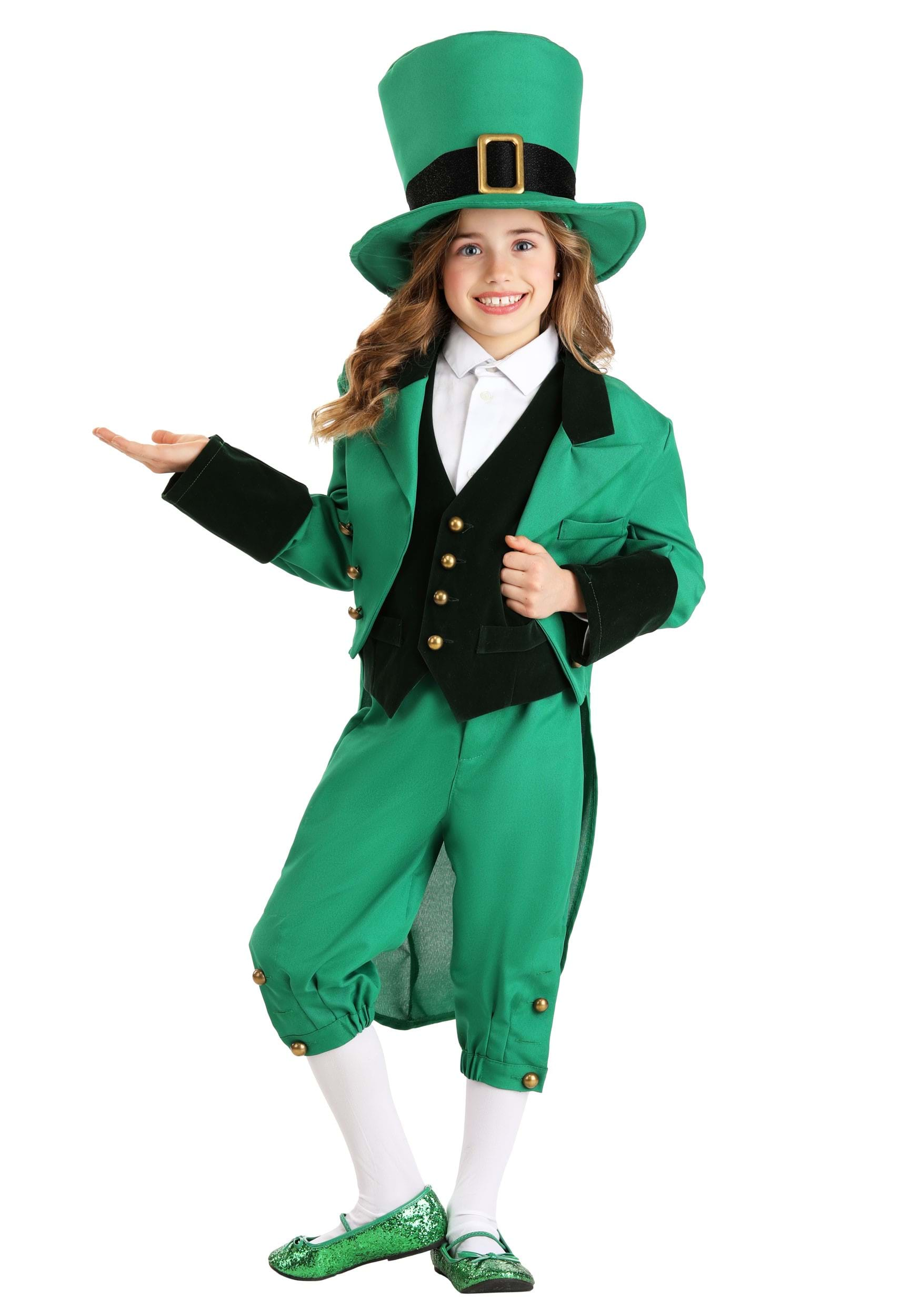 Photos - Fancy Dress FUN Costumes Child Green Leprechaun Costume | St. Patrick's Day Costumes Black/Green