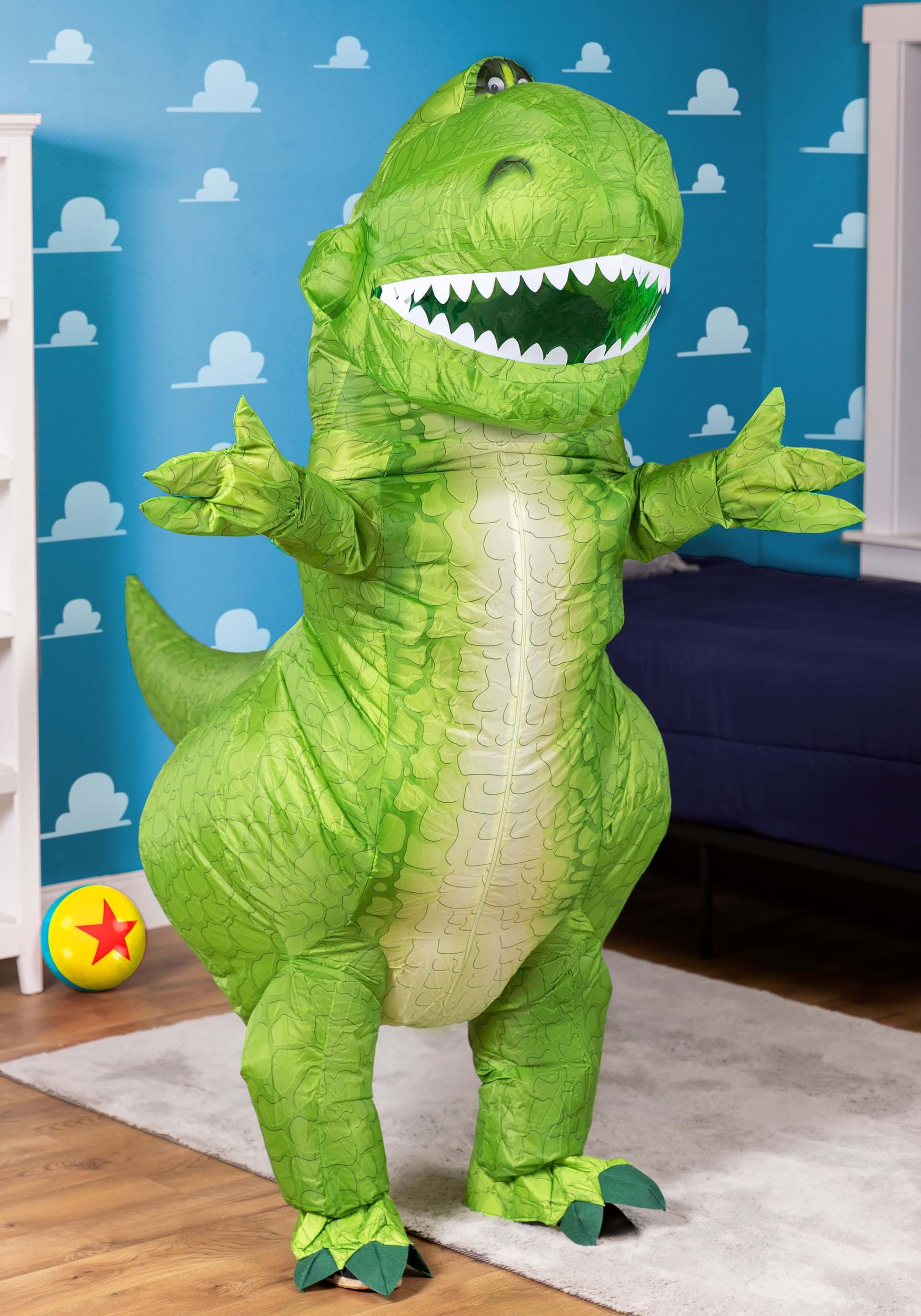 Toy Story Rex Inflatable Costume for Adults