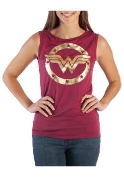 Ladies Wonder Woman Logo Hi-Lo Tank