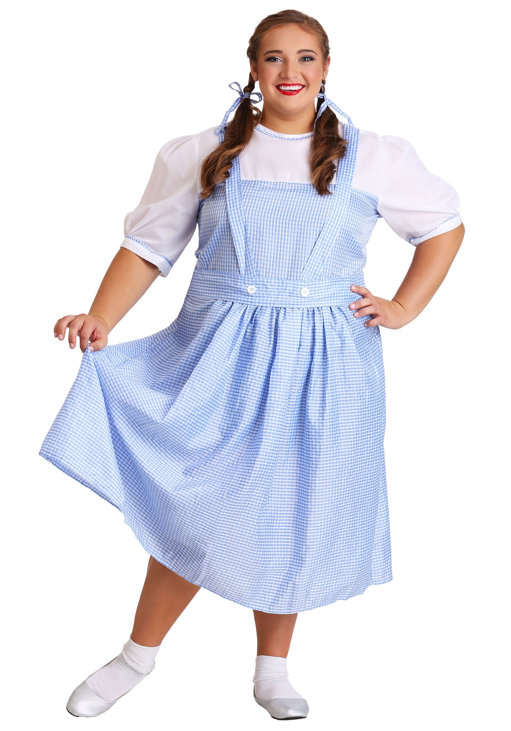 Photos - Fancy Dress Winsun Dress FUN Costumes Women's Plus Size Kansas Girl Costume Dress Blue/White 