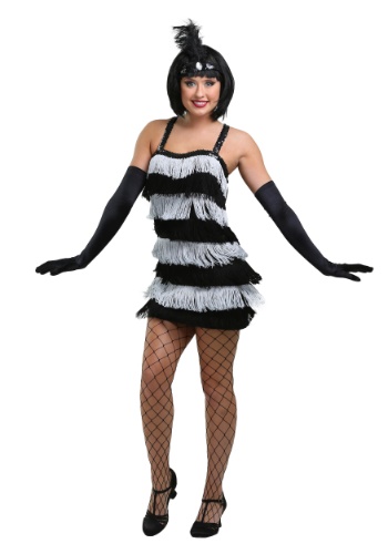 Fringed Silver Flapper Costume for Women