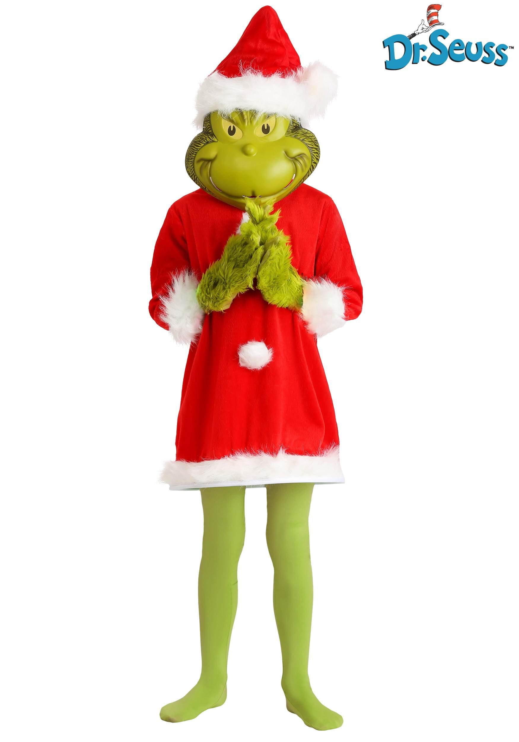 Niños el disfraz Grinch Santa Deluxe con máscara Multicolor Colombia