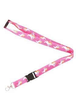Pink Unicorn Lanyard