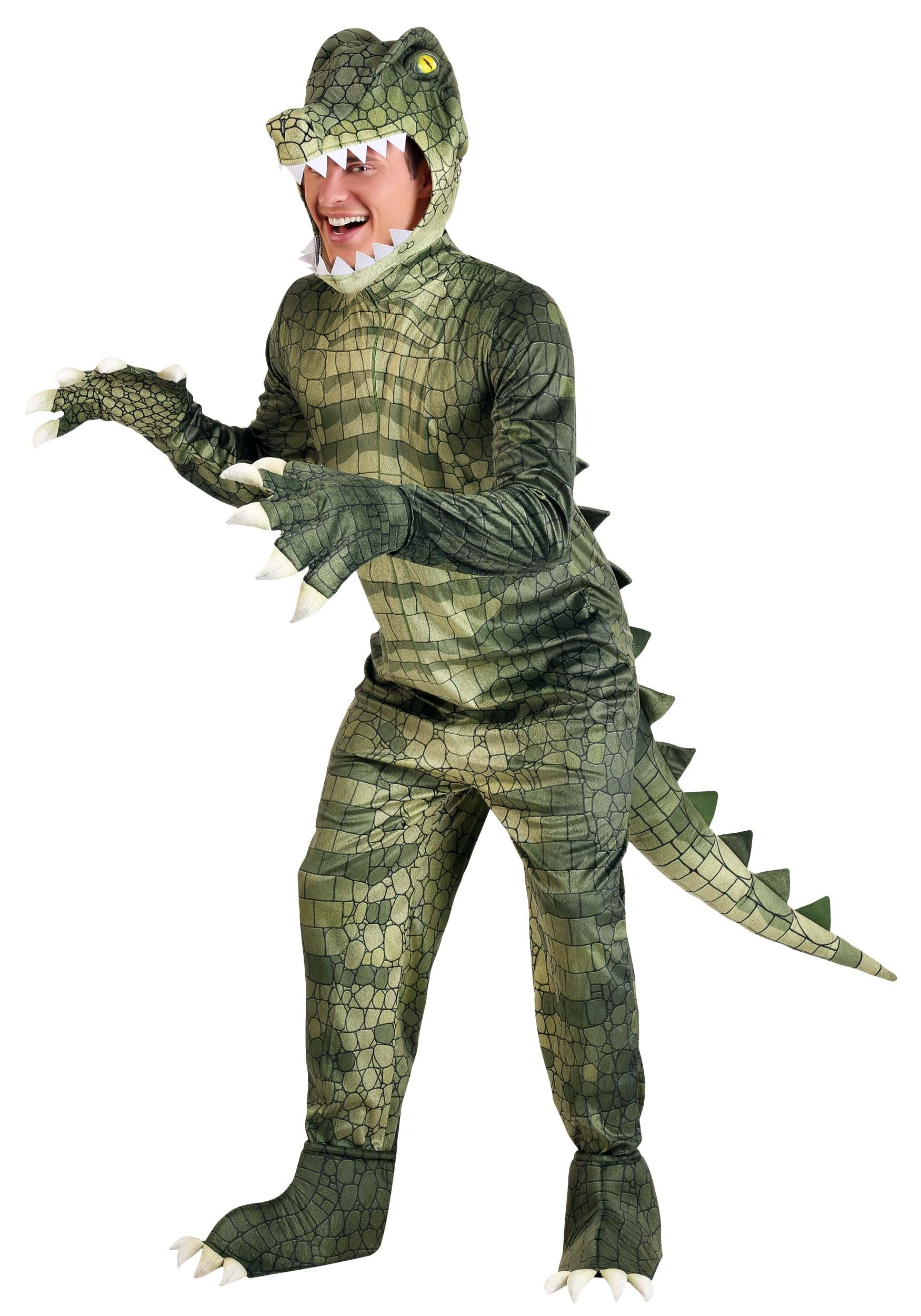 Photos - Fancy Dress Alligator FUN Costumes Dangerous  Adult Costume Green 