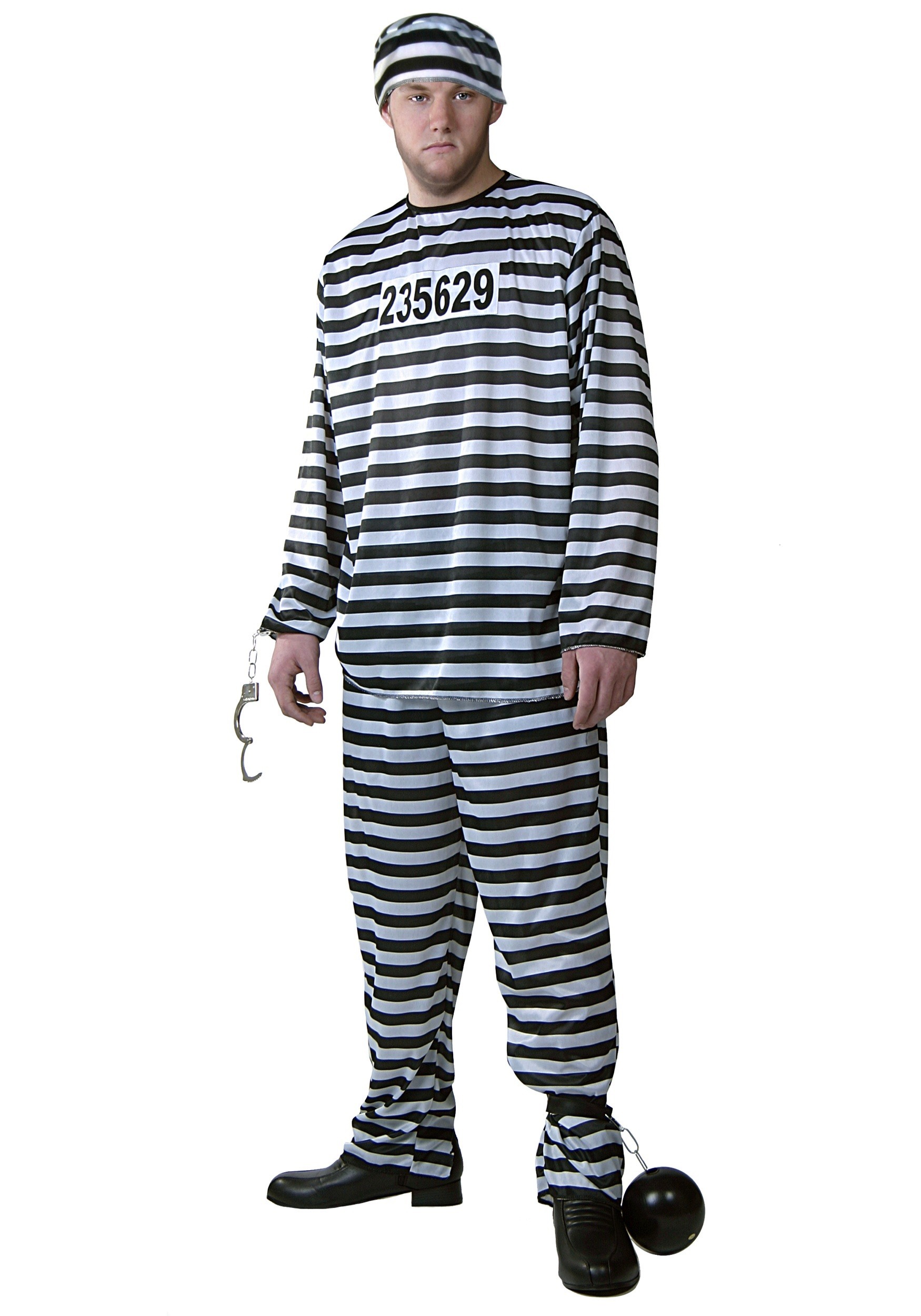 5 HALLOWEEN-Convict ASYLUM ZOMBIE Costume All Men's Sizes ORANGE PRISONER 