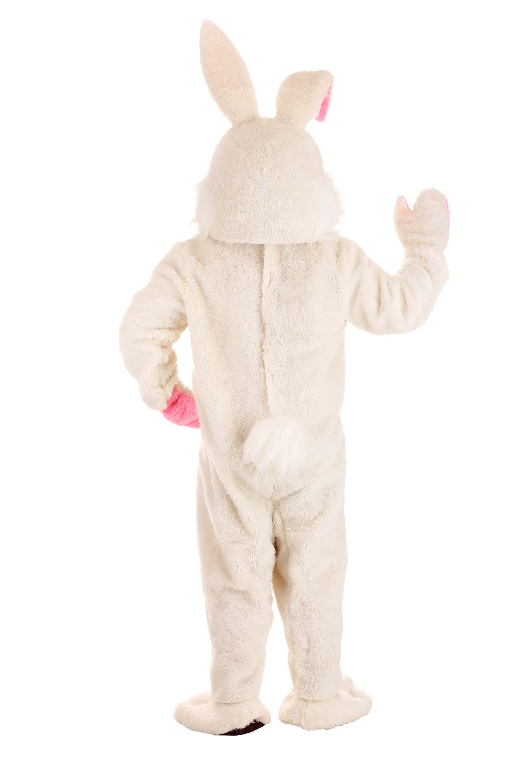 Adult White Easter Bunny Mascot Costume