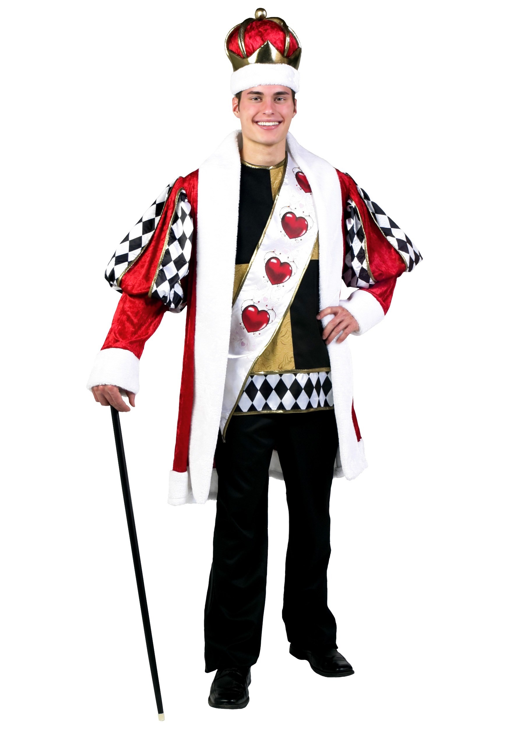 Deluxe King Of Hearts Costume - DeluxeAdultCostumes.com