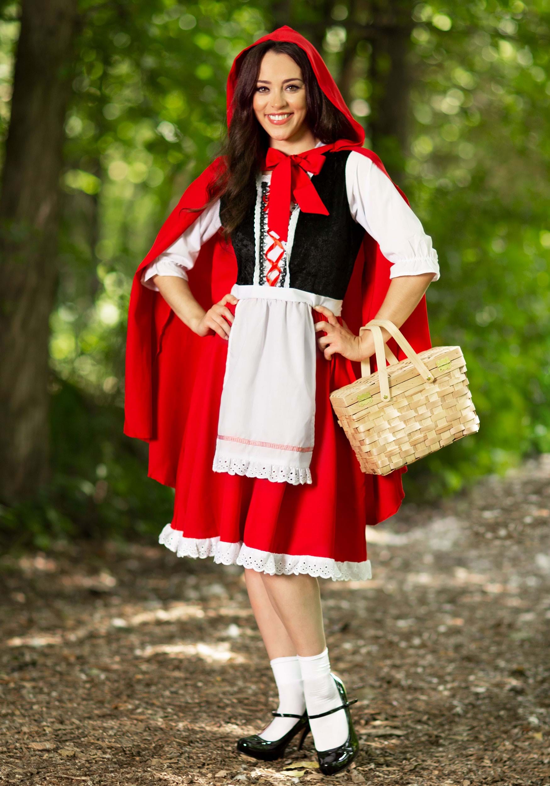 Halloween Little Red Riding Hood Party Fancy Dress Adult Women Costume 