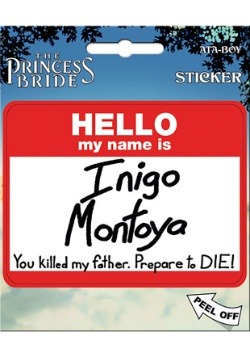 The Princess Bride Hello My Name is Inigo Sticker