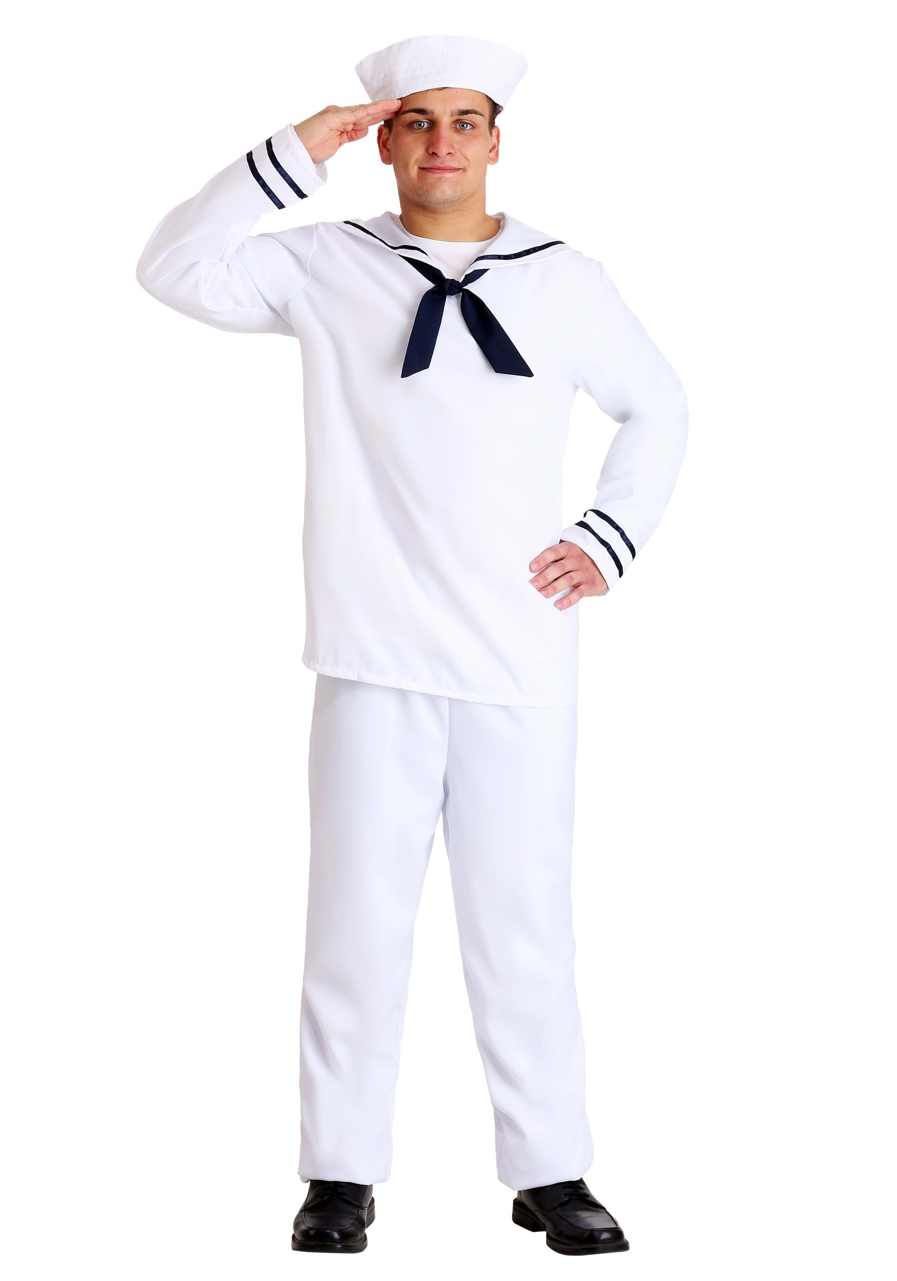 White Sailor Men's Costume