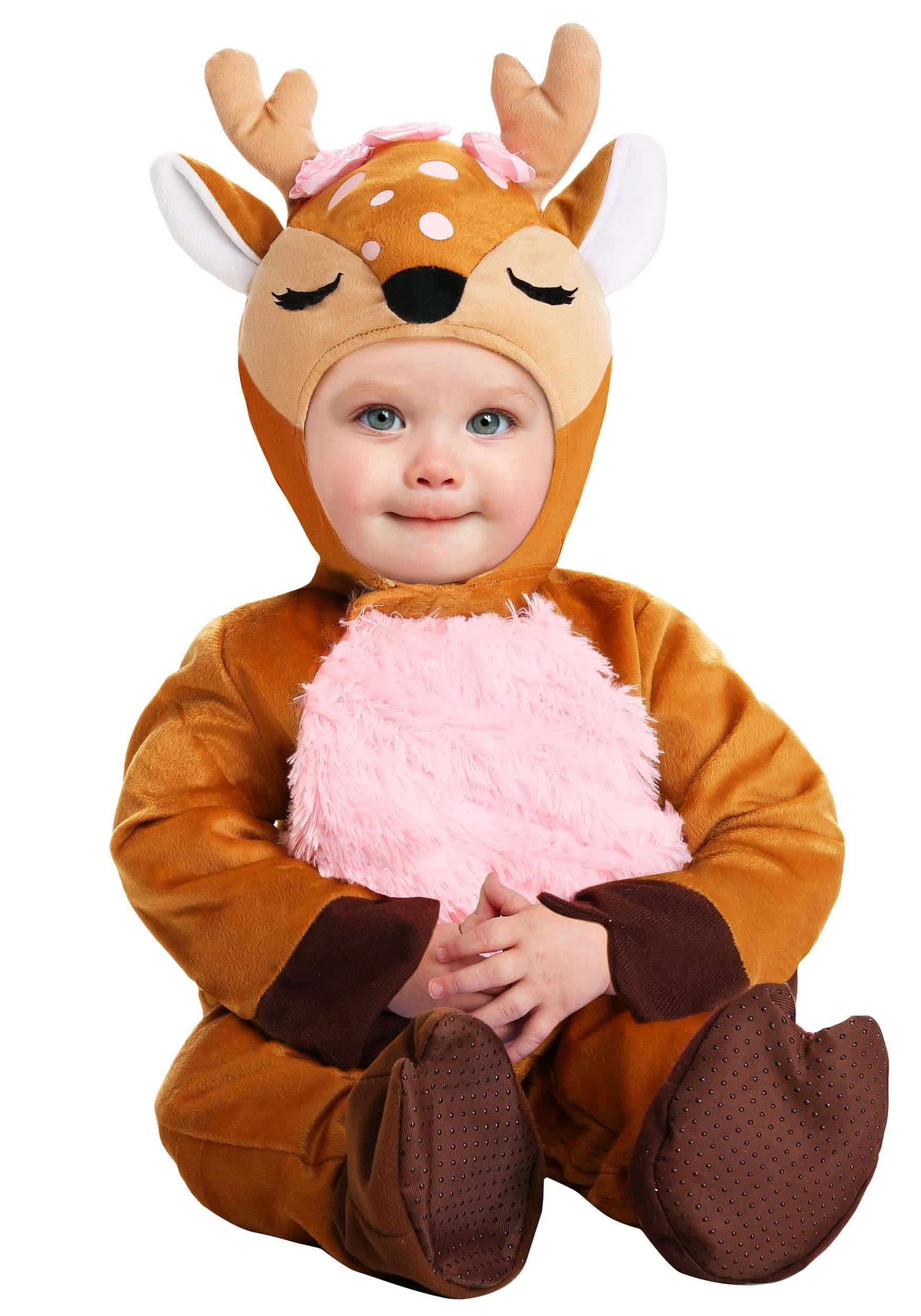 Photos - Fancy Dress Darling FUN Costumes Infant  Little Deer Costume Brown/Pink 