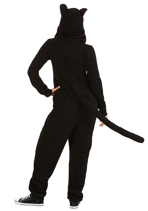 Black Cat Onesie For Adults