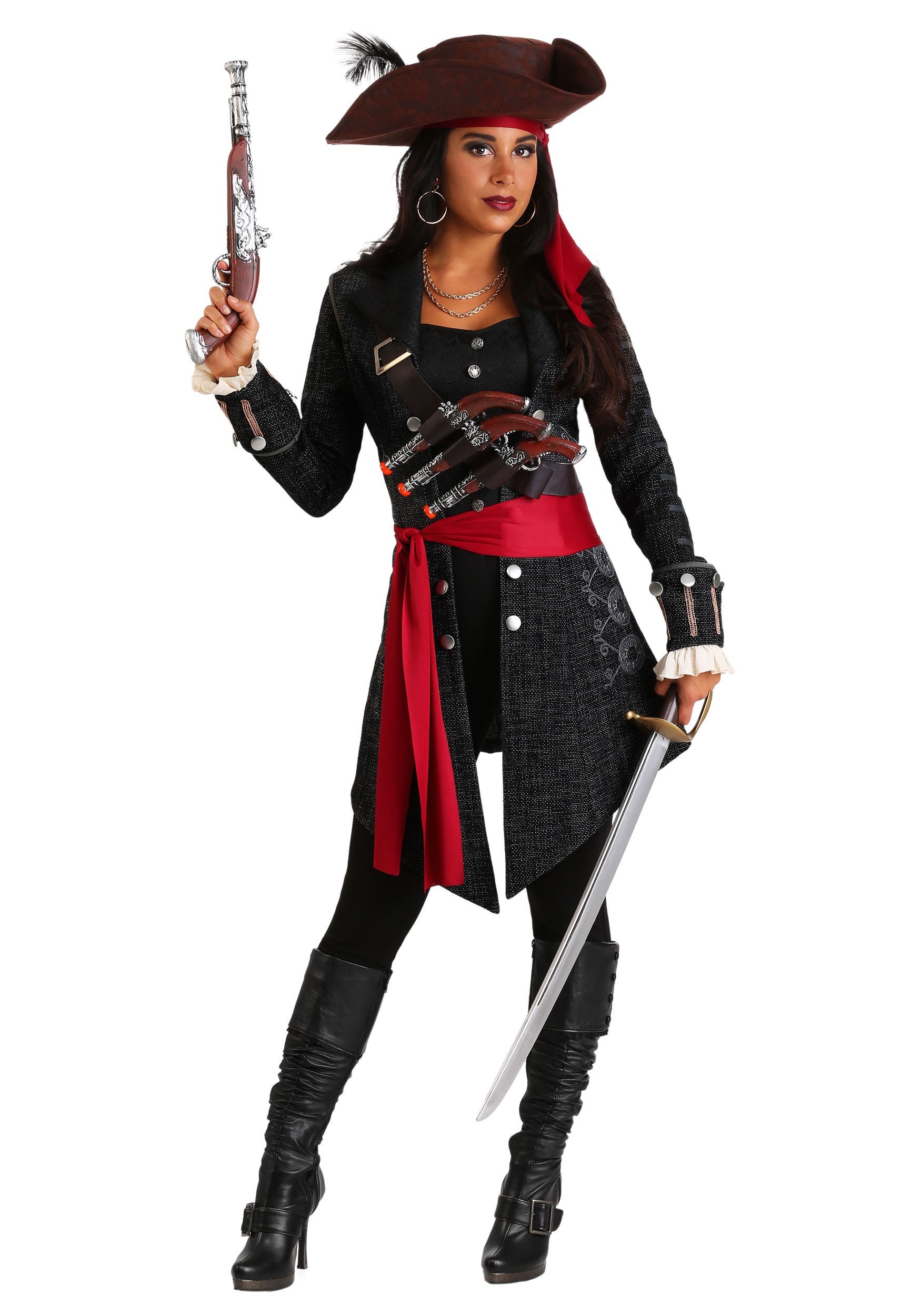 Women S Plus Size Fearless Pirate Costume Ebay