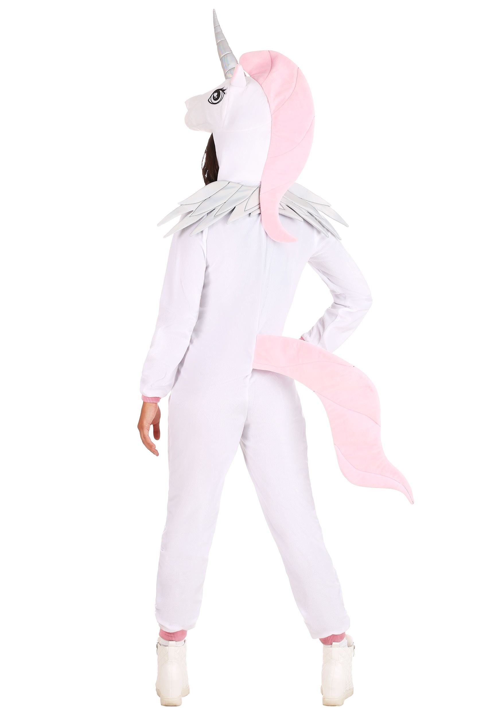 Adult Jumpsuit Costume Unicorn , Exclusive W/ Hooded Jumpsuit